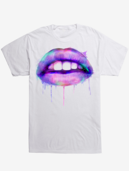 t shirt with lips